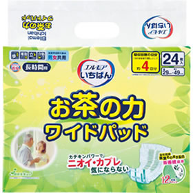 お茶の力で抗菌・脱臭 エルモア いちばん お茶の力 ワイドパッド